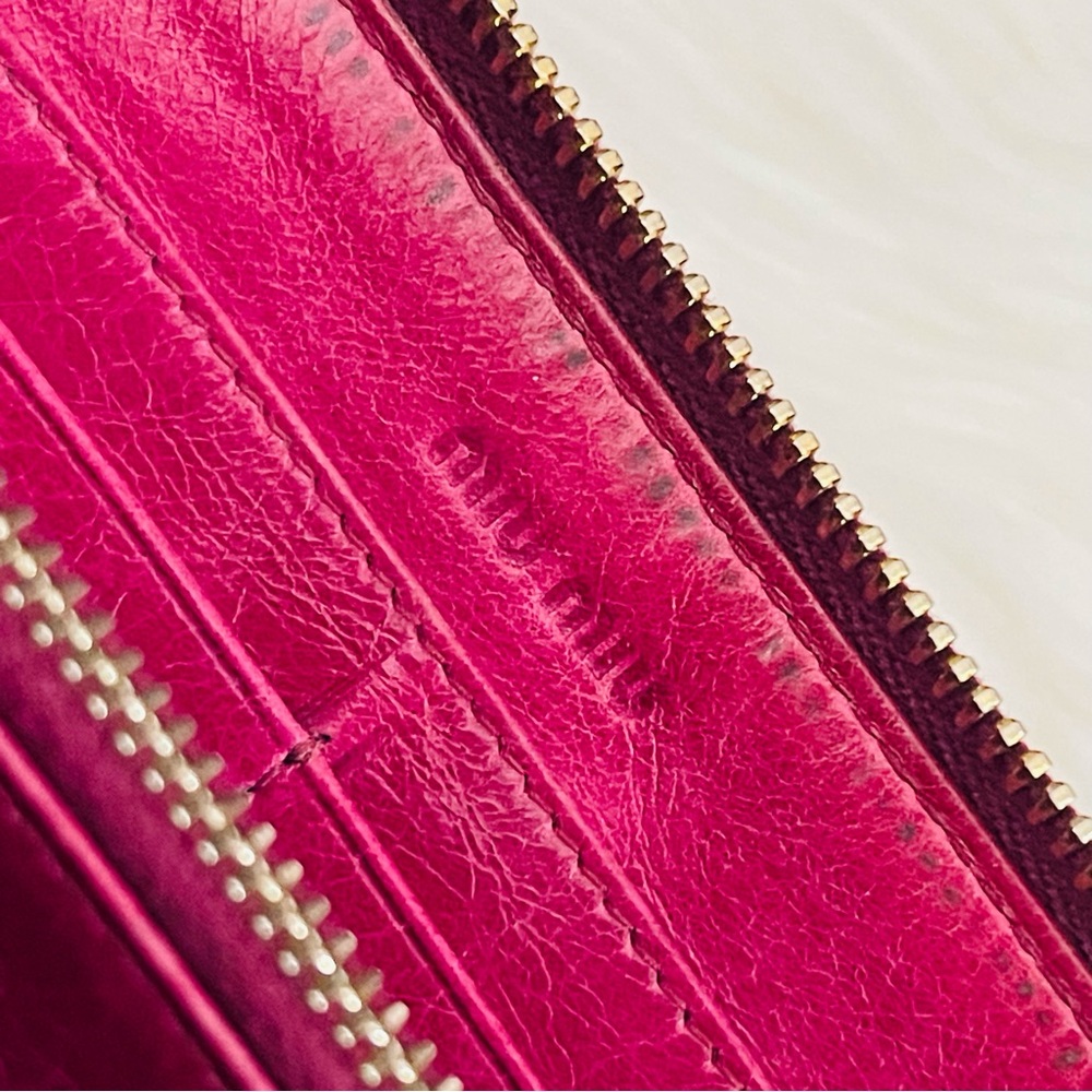 Miu Miu Leather Zip Around Wallet - image 6